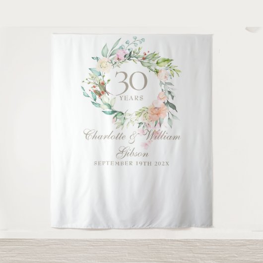 Tenture Fond de photomaton pour les 30 ans de Rose Garland (Devant)