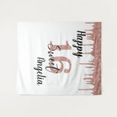 Tenture Fond de photomaton pour Sweet 16 Rose Gold Sixteen (Devant (Horizontal))