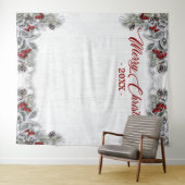 Tenture Fond de photomaton rustique à thème de Noël avec h (En situation (horizontale))