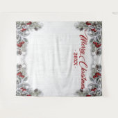 Tenture Fond de photomaton rustique à thème de Noël avec h (Devant (Horizontal))