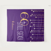 Tenture Fond de photomaton violet or pour 60e anniversaire (Devant (Horizontal))