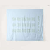 Tenture Fond de plan de table de mariage bleu et vert saug (Devant (Horizontal))