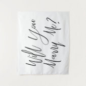 Tenture Fond de proposition de mariage blanc Acceptes-tu d (Devant)