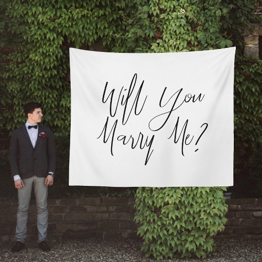 Tenture Fond de proposition de mariage blanc Acceptes-tu d