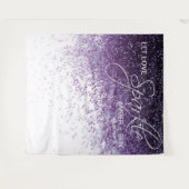 Tenture Fond de Réception de Mariage Confettis Violet Pail (Devant (Horizontal))