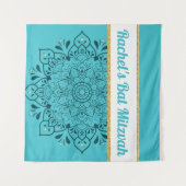 Tenture Fond de répétition pour Bat Mitzvah Ajoutez votre (Devant (Horizontal))