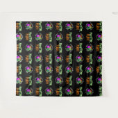 Tenture Fond de répétition pour la fête d'Halloween Monste (Devant (Horizontal))