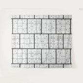 Tenture Fond de réunion virtuelle Fun ZOOM SUDOKU (Devant (Horizontal))