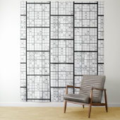 Tenture Fond de réunion virtuelle Fun ZOOM SUDOKU (En situation)