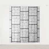 Tenture Fond de réunion virtuelle ZOOM SUDOKU amusant (Devant)