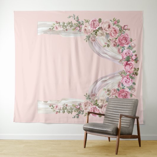 Tenture Fond de roses (En situation (horizontale))