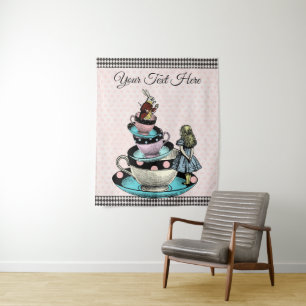 Tenture Fond de salle pour Baby Shower Alice au Pays des M
