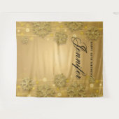 Tenture Fond de scène 40e anniversaire paillettes dorées d (Devant (Horizontal))