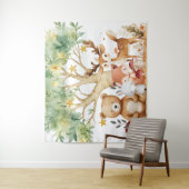 Tenture Fond de scène Animaux de la Forêt Enchantée (En situation)