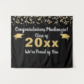 Tenture Fond de scène avec confettis dorés pour la remise  (Devant (Horizontal))