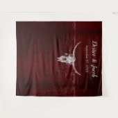 Tenture Fond de scène bordeaux crâne de taureau rustique o (Devant (Horizontal))