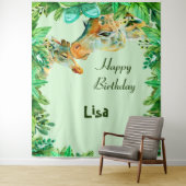 Tenture Fond de scène d'anniversaire à l'aquarelle Maman e (En situation)