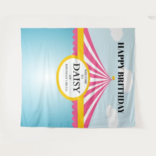 TENTURE FOND DE SCÈNE D'ANNIVERSAIRE DE CIRQUE (Devant (Horizontal))