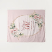 Tenture Fond de scène de 50e anniversaire avec blush botan (Devant (Horizontal))