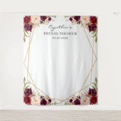 Tenture Fond de scène de douche de mariage géométrique flo (Devant)