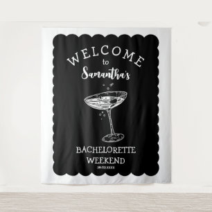 Tenture Fond de scène de fête de Bachelorette à bordure co
