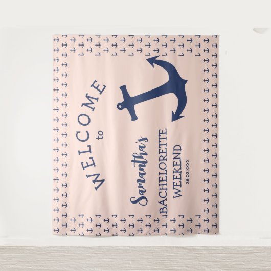 Tenture Fond de scène de fête de Bachelorette de plage d'a (Devant)