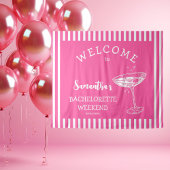 Tenture Fond de scène de fête de Bachelorette rose vif rét