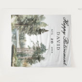 Tenture Fond de scène de fête de retraite de forêt de lac (Devant (Horizontal))
