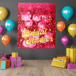 Tenture Fond de scène de fête disco pour mariage rose chau
