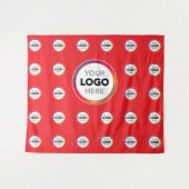 Tenture Fond de scène de logo d'entreprise rouge | Mur de (Devant (Horizontal))