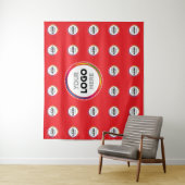 Tenture Fond de scène de logo d'entreprise rouge | Mur de (En situation)