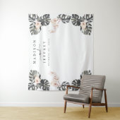 Tenture Fond de scène de mariage avec calla tropical pour (En situation)
