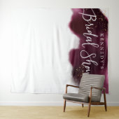 Tenture Fond de scène de mariage glamour bordeaux paillett (En situation (horizontale))