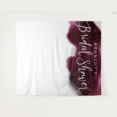 Tenture Fond de scène de mariage glamour bordeaux paillett (Devant (Horizontal))