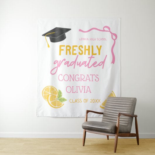 Tenture Fond de scène de remise de diplômes Limonade fraîc (En situation)