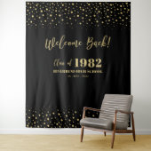 Tenture Fond de scène de retrouvailles de classe Gold & Bl (En situation)