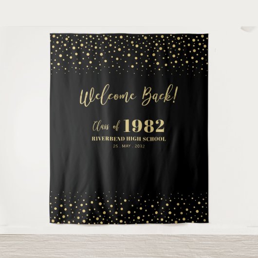 Tenture Fond de scène de retrouvailles de classe Gold & Bl (Devant)