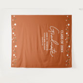 Tenture Fond de scène d'école Orange Or classe Confetti po (Devant (Horizontal))
