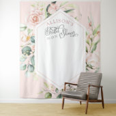 Tenture Fond de scène élégant et chic rose pour la douche  (En situation)