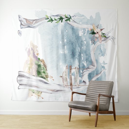 Tenture Fond de scène en bois flotté Bohème (En situation (horizontale))