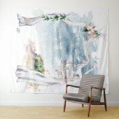 Tenture Fond de scène en bois flotté Boho (En situation (horizontale))