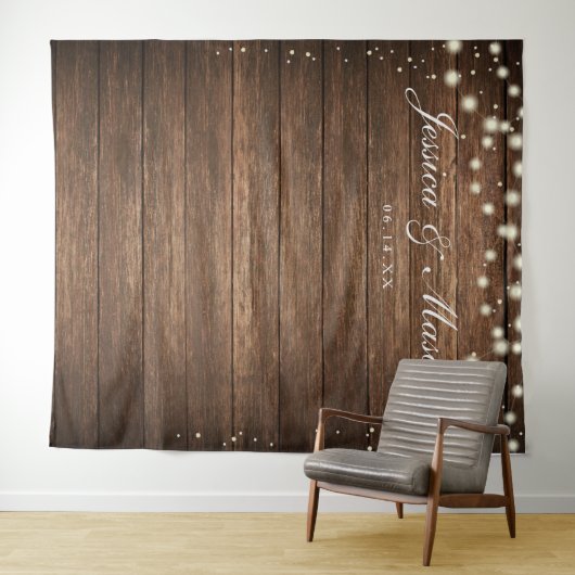 Tenture Fond de scène en bois rustique - Fond pour photos  (En situation (horizontale))