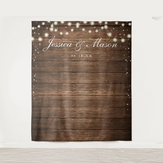 Tenture Fond de scène en bois rustique - Fond pour photos  (Devant)
