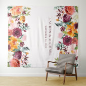 Tenture Fond de scène floral Burgundy Blush | Accessoire d (En situation (horizontale))