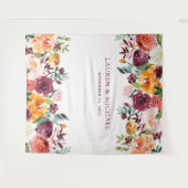 Tenture Fond de scène floral Burgundy Blush | Accessoire d (Devant (Horizontal))