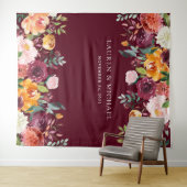 Tenture Fond de scène floral Burgundy Blush | Accessoire d (En situation (horizontale))