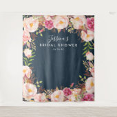 Tenture Fond de scène floral rustique pour la douche de la (Devant)