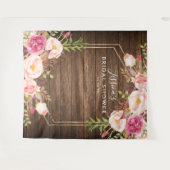 Tenture Fond de scène floral rustique pour la douche de la (Devant (Horizontal))