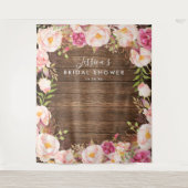 Tenture Fond de scène floral rustique pour la douche de la (Devant)