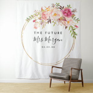 Tenture Fond de scène floral rustique pour Mme Future pour